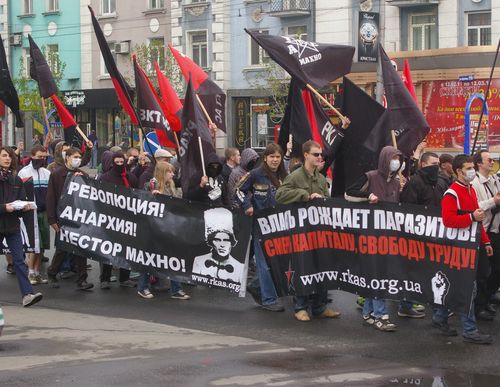 RKAS members marching in Donetsk in better days